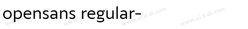 opensans regular字体转换